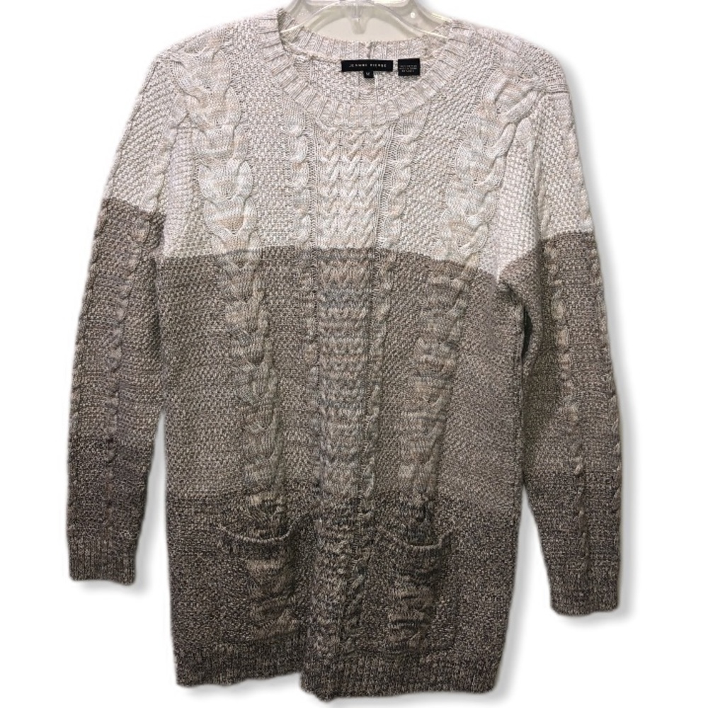 {Jeanne Pierre} Cable Knit Tunic Sweater